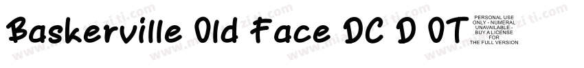 Baskerville Old Face DC D OT字体转换